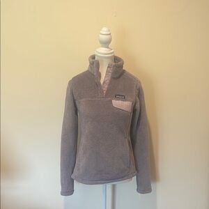 Patagonia Beige and Pink Fleece Jacket